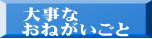 大事な おねがいごと